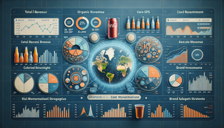 Financial dashboard displaying PepsiCo's Q3 2024 earnings metrics with graphs and PepsiCo logo.